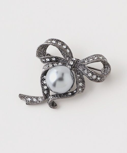 セール】 【OUTLET】パールリボンモチーフブローチ （ブローチ