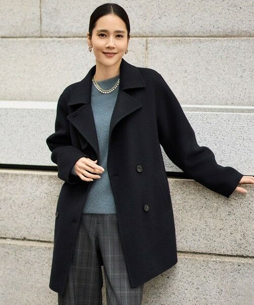 セール】 ウールリバーダブルブレストコート （その他アウター）｜自由