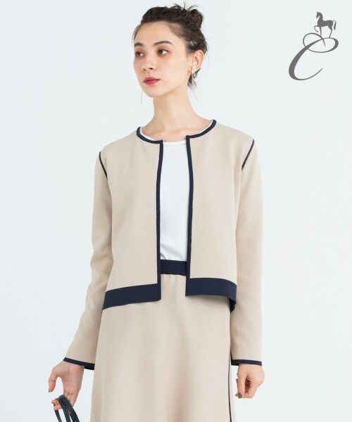 Class Lounge】SABRE STRETCH カーディガン ジャケット （ノーカラー