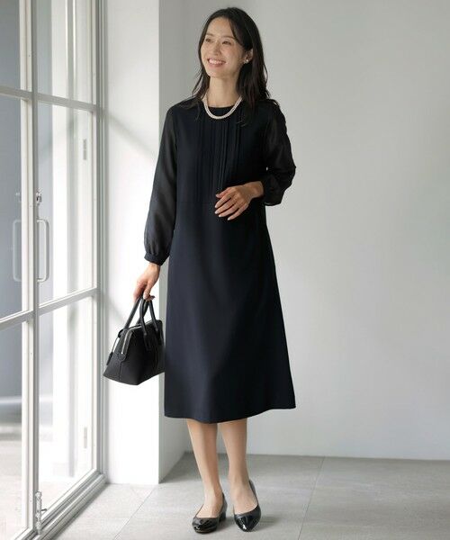 セール】 【洗える】ノルディス2wayジョーゼット タックディテール