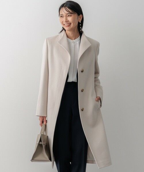 ウールカシミヤビーバー スタンドカラー コート （その他アウター）｜L