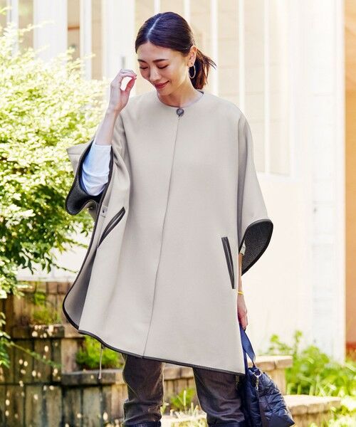 セール】 ナノヒーティングダブルクロス ポンチョ （ポンチョ）｜L