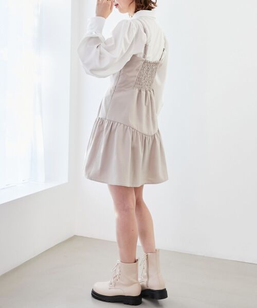 セール】 リボンストラップミニキャミワンピ （ミニ丈・ひざ丈