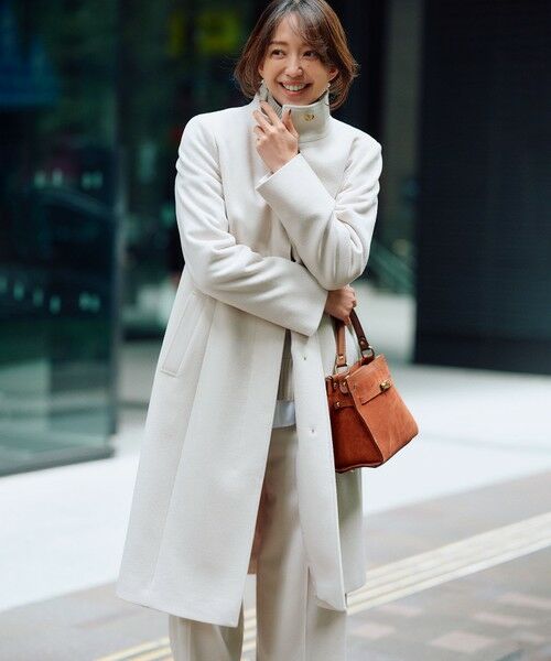 セール】 ウールカシミヤビーバー スタンドカラー コート （その他