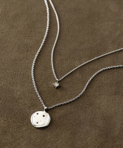 クリスタル付き 2WAY コイン ネックレス （ネックレス・ペンダント