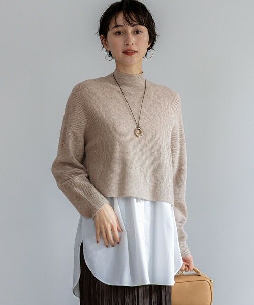 セール】 【洗える】レイヤードコンビ ニット （ニット・セーター