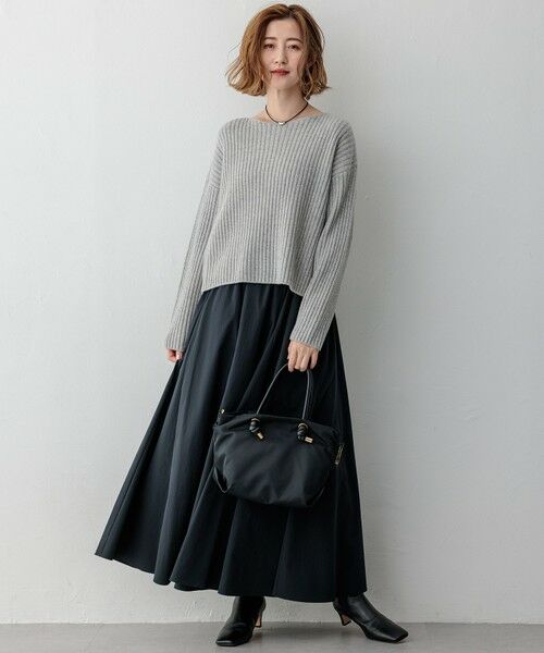 セール】 【Oggi2月号掲載/洗える】カシミヤブレンド クロップド