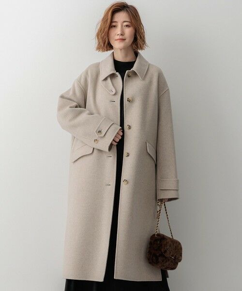 MANTECOPureリバー ロングコート （ステンカラーコート）｜23区