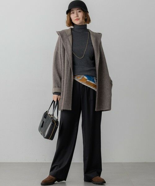 セール】 【洗える】ラクーンブレンドダブルフェイス フーディー