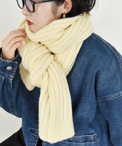 セール】 quaranciel: リブ ボリューム ロング マフラー （マフラー