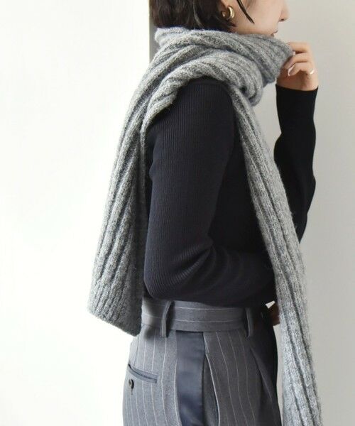 セール】 quaranciel: リブ ボリューム ロング マフラー （マフラー