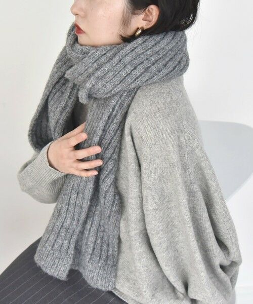 セール】 quaranciel: リブ ボリューム ロング マフラー （マフラー