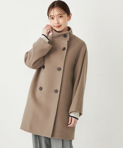 セール】 SHIPS Colors: スタンドカラー コート （その他アウター