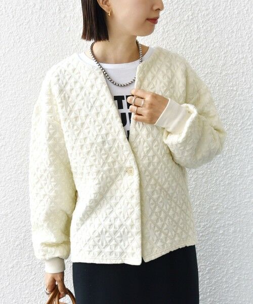 セール】 【WEB限定】〈手洗い可能〉キルティング ジャカード