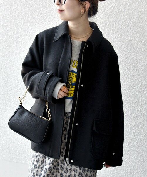 セール】 SHIPS any: メルトン ジップ フィールド コート （その他