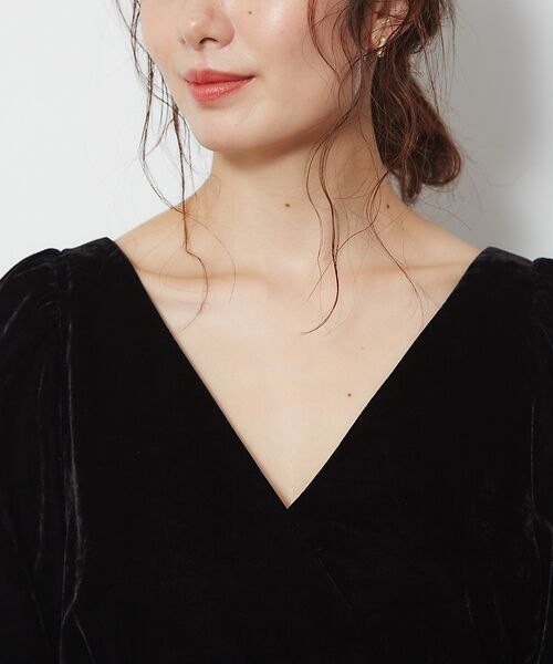 セール】 ベルベットカシュクールワンピース （ワンピース）｜Rouge