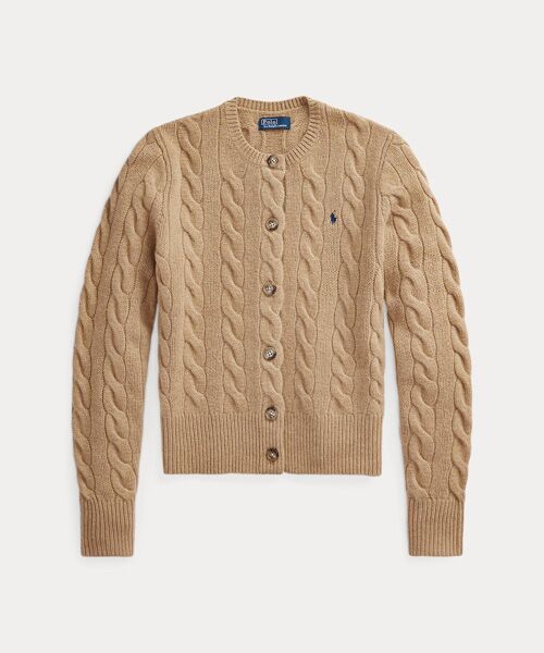 ケーブルニット ウールカシミヤ カーディガン （カーディガン・ボレロ