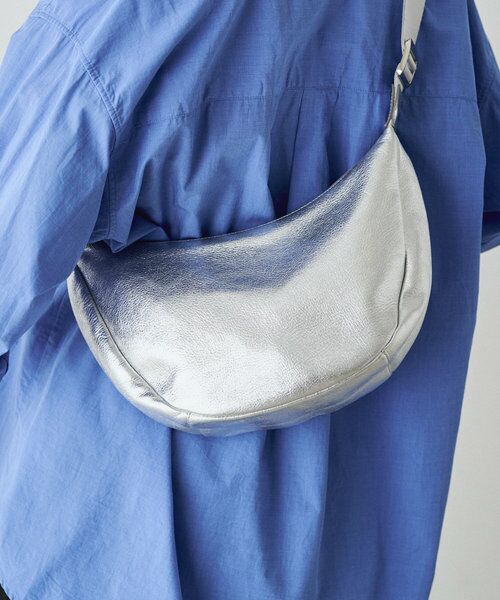 ソフトレザーラウンドショルダーバッグ［silver］ （ショルダーバッグ
