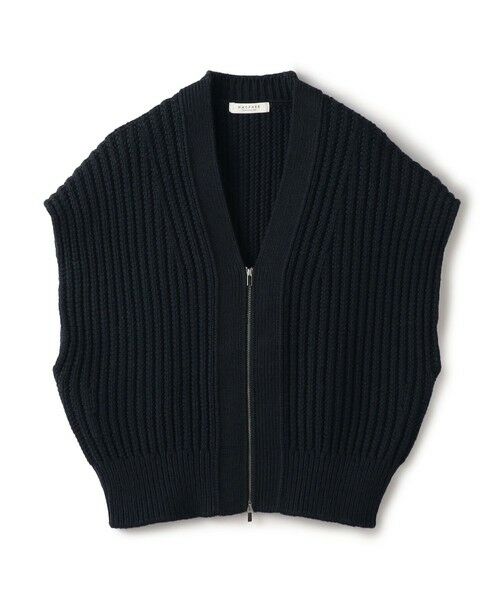 セール】 ハイブリッドコットン ジップアップベスト （ニット
