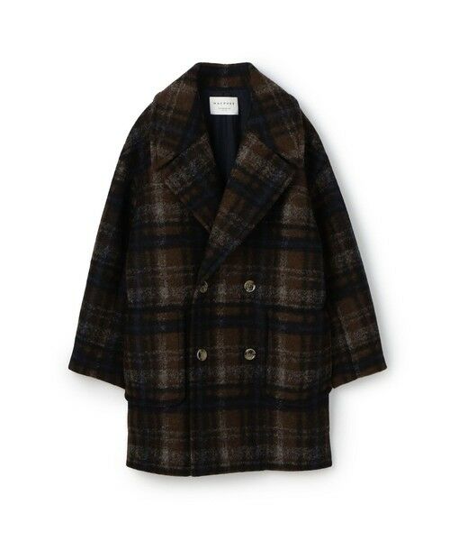 ボンディングチェック ダブルブレストコート （その他アウター