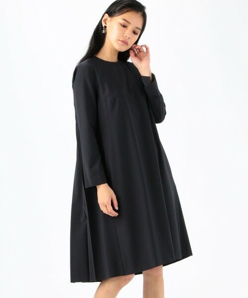 セール】 ポリエステルウールトロピカル バックプリーツワンピース