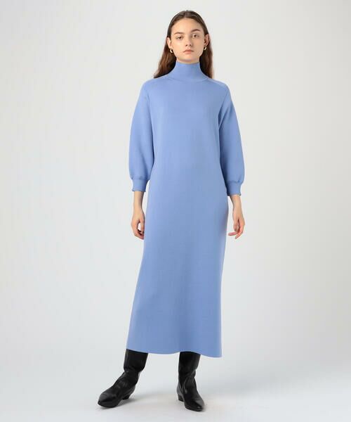 セール】 バウンススムース ハイネックワンピース （ロング・マキシ丈