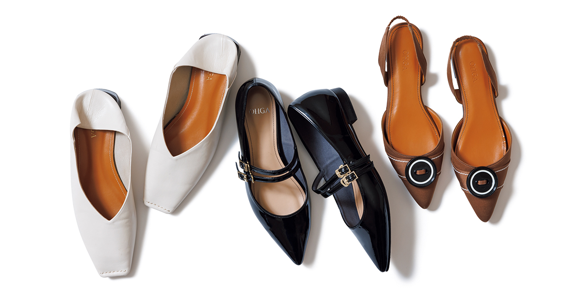 キレイめ派の愛用フラット靴3選】自転車でも履ける『OHGA』が人気！ | VERY