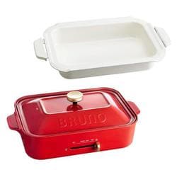 ブルーノ ホットプレート BOE021-RD（レッド）プレートセット 1341