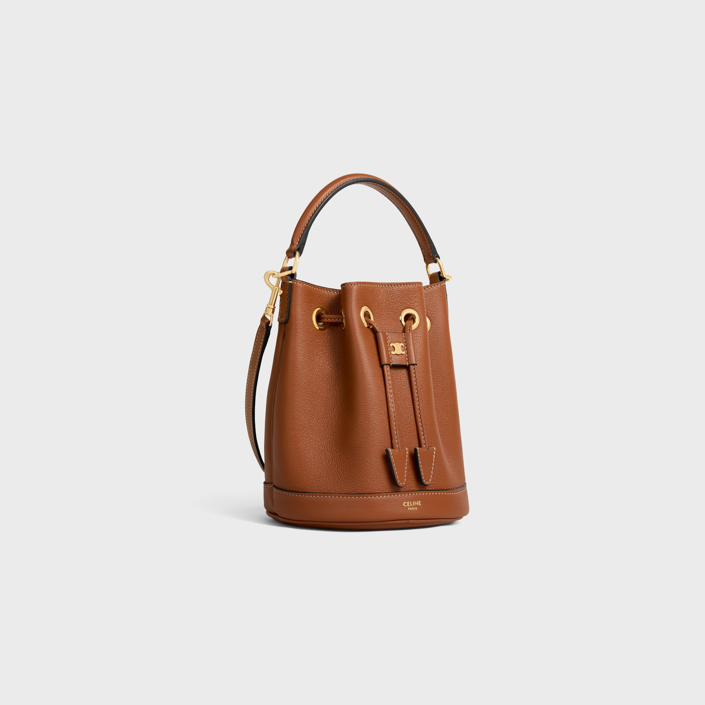 TEEN CLARA BAG IN SUPPLE GRAINED CALFSKIN - TAN | CELINE