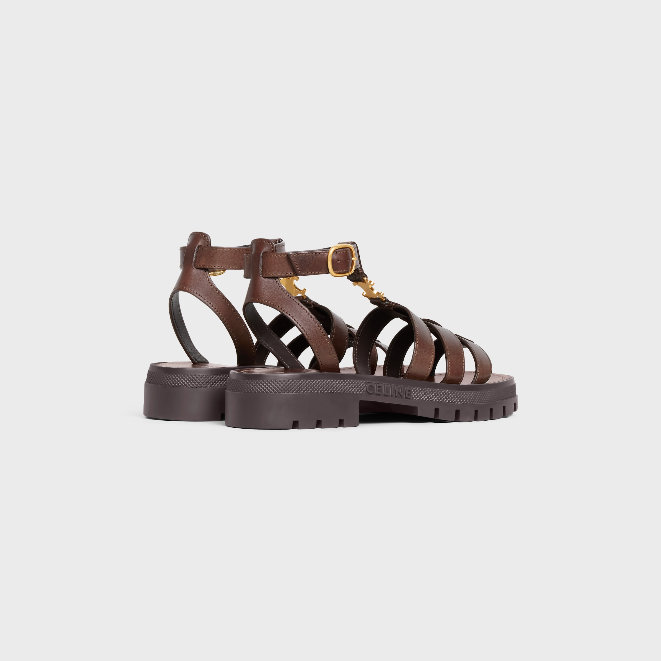 CELINE - CLEA TRIOMPHE GLADIATOR SANDAL in CALFSKIN - VEGETAL