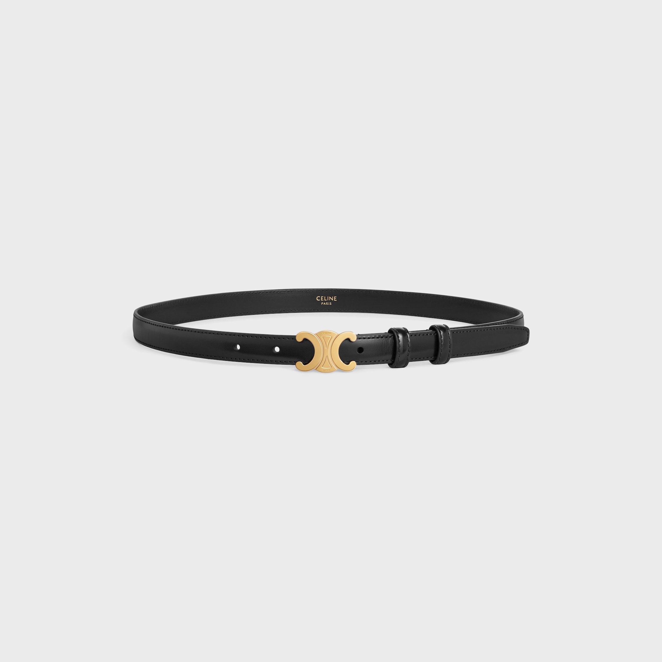 Triomphe Belt 18MM IN Taurillon Leather - BLACK | CELINE