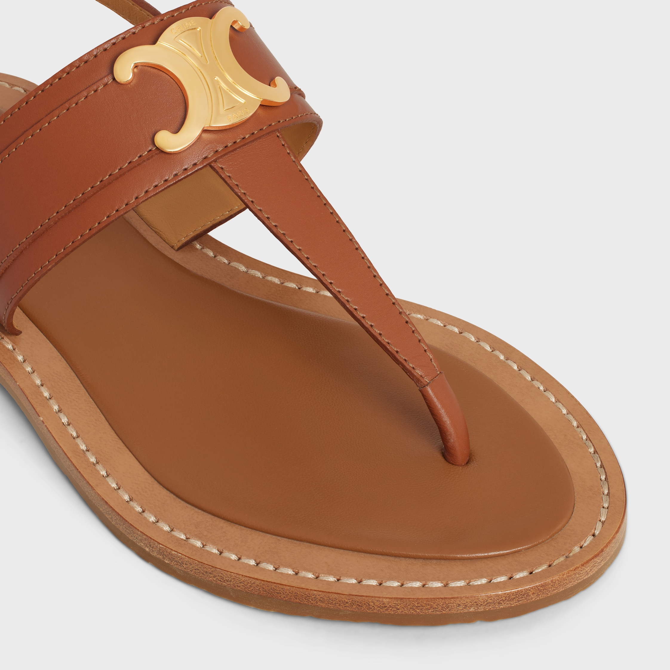 CELINE リンピア トリオンフ サンダル / カーフスキン - タン | CELINE