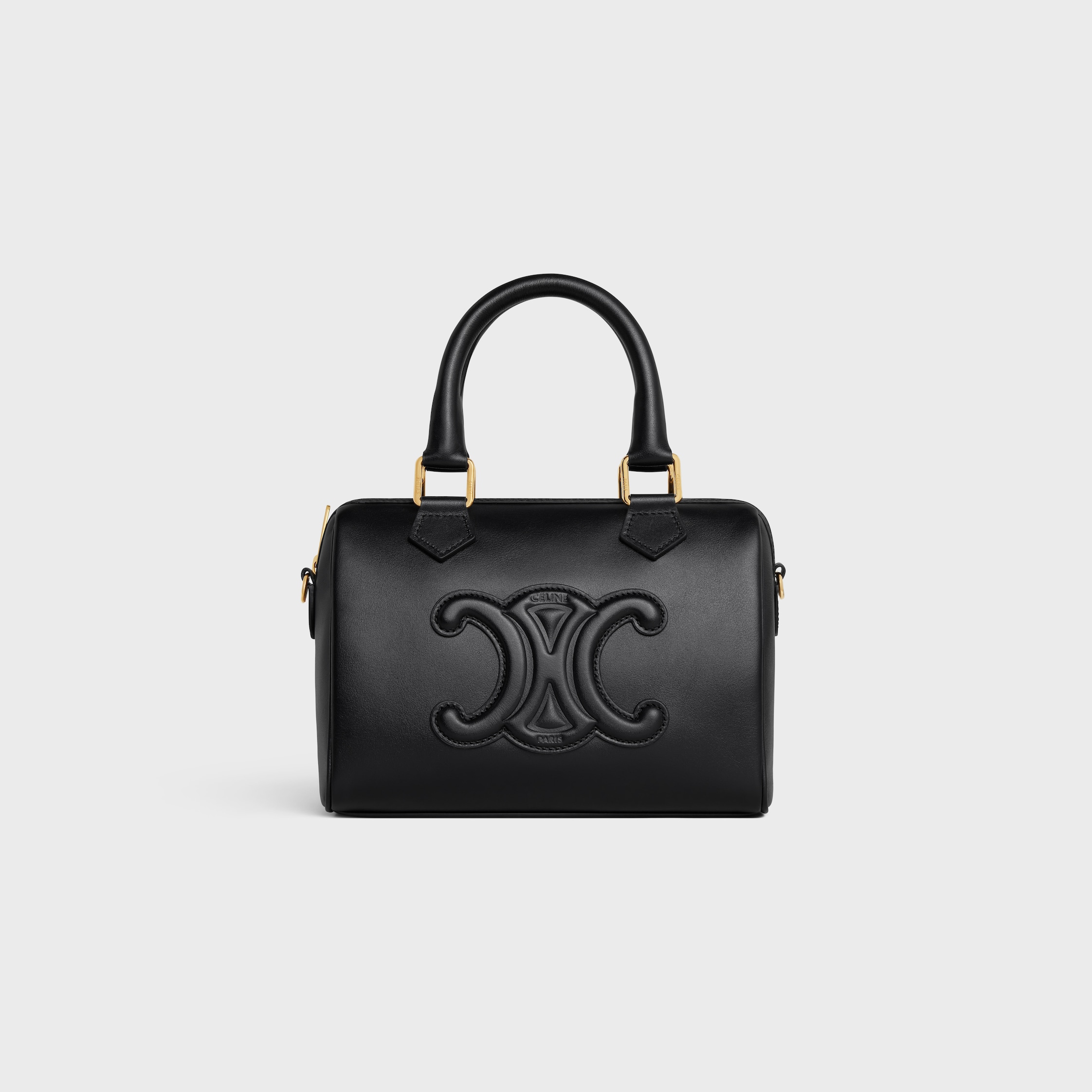 SMALL BOSTON IN Smooth Calfskin - BLACK | CELINE