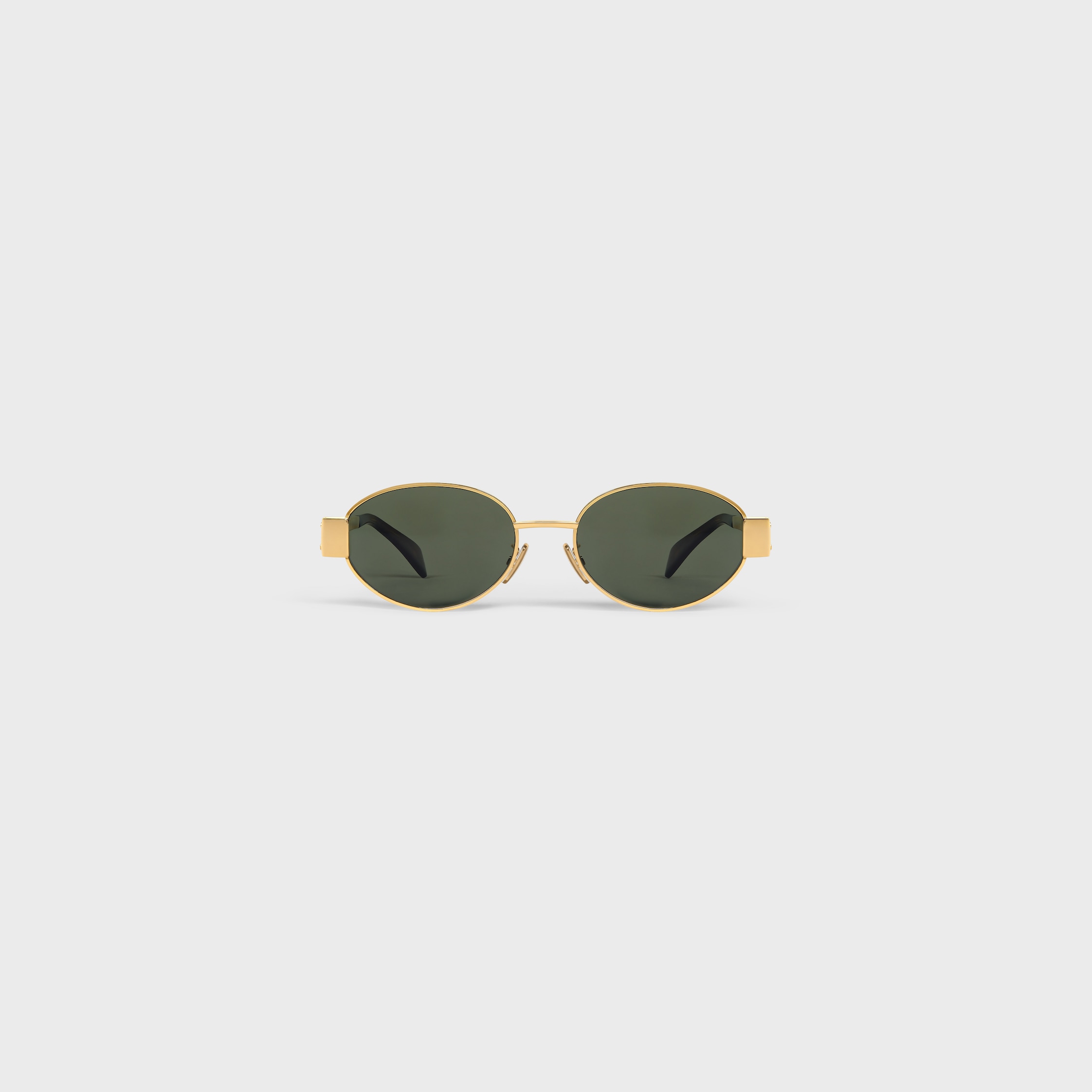 Triomphe Metal 01 sunglasses in Metal - GOLD / GREEN | CELINE