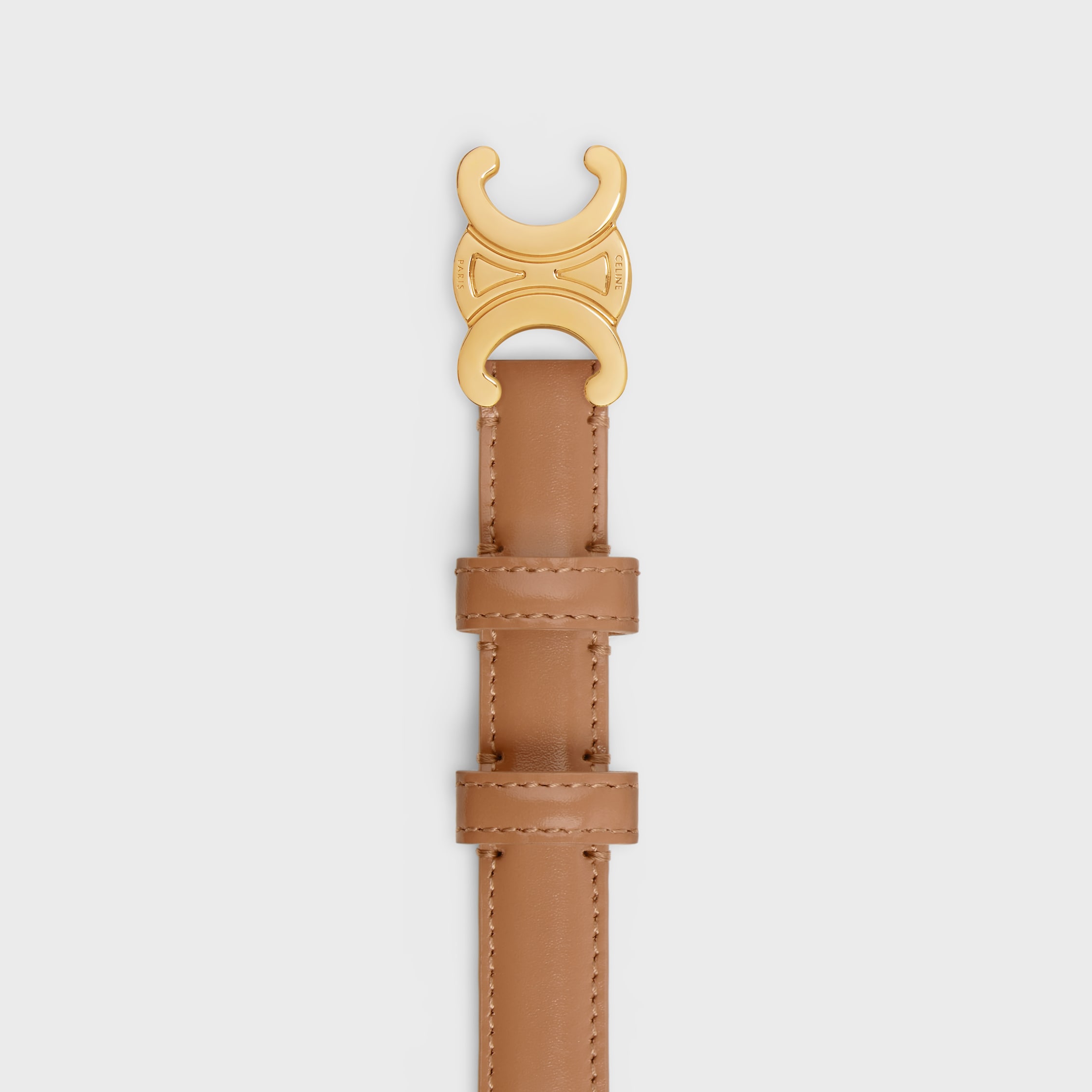 スモール 18MM トリオンフ ベルト / トリヨンレザー - ブロンズ | CELINE