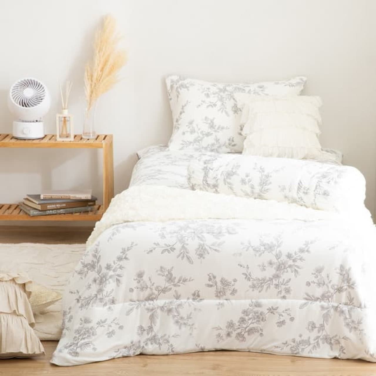 フランフラン ふわろ ウォーターフラワー夏掛け布団シングルサイズ＆枕