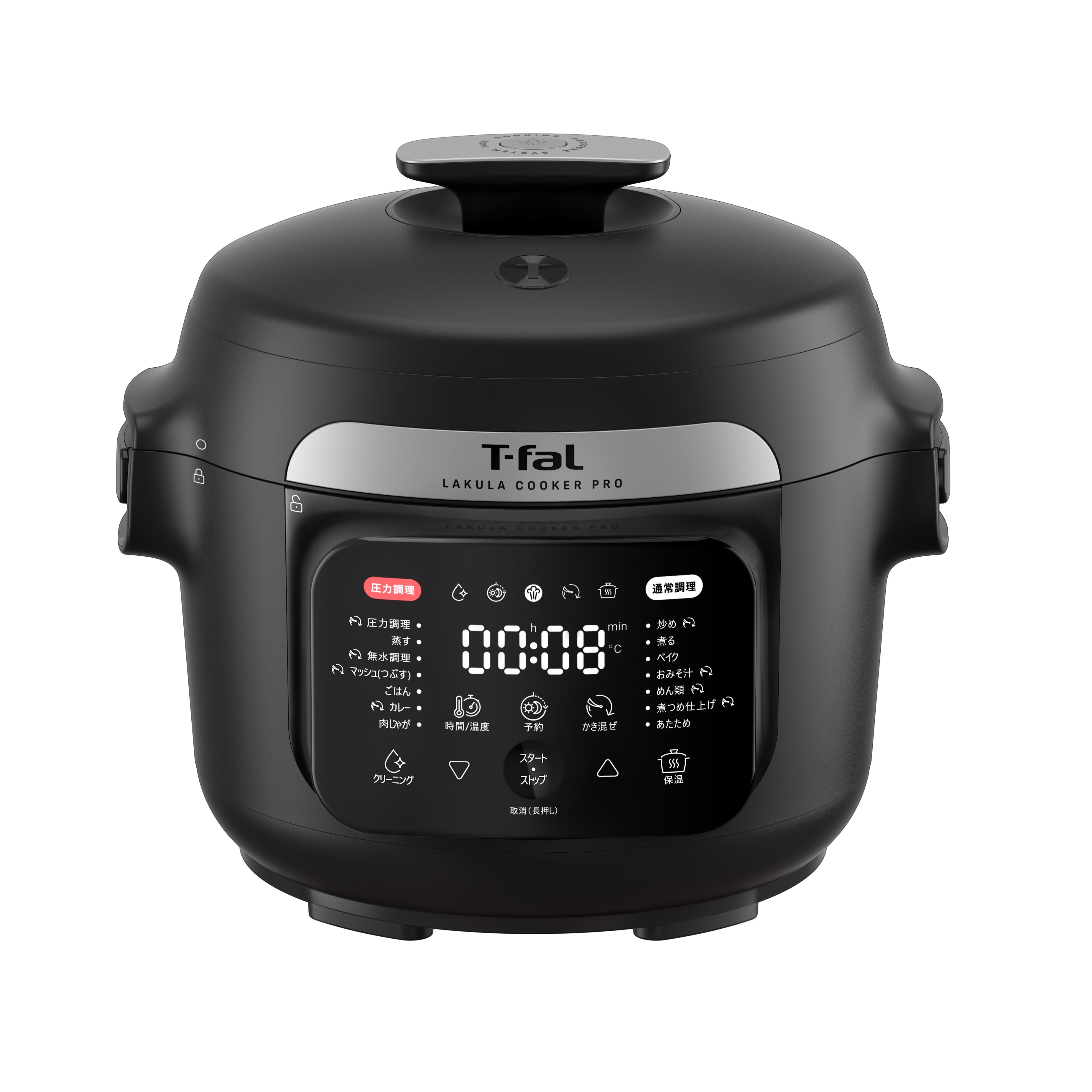 ラクラ・クッカー プロ 自動調理鍋 ブラック（圧力機能付き） CY3818J0