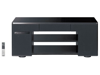 ソニー、スピーカーシステム内蔵テレビスタンドにブラックモデル