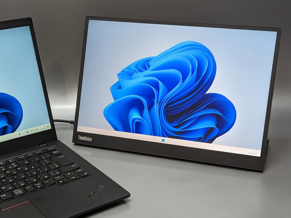 レノボの「ThinkVision M14d」は2240×1400ピクセル対応でノートPCへの