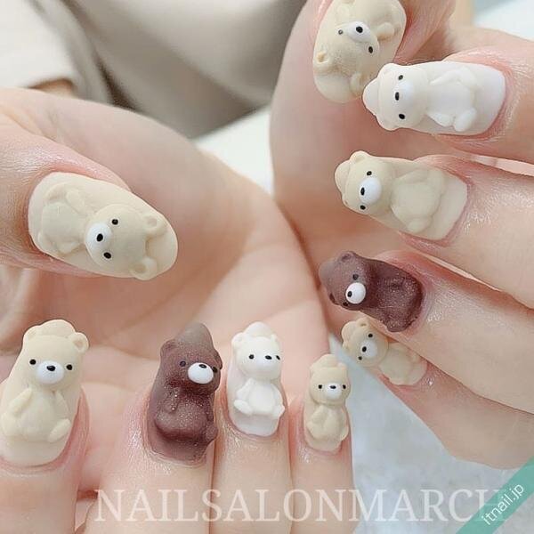 指先でクマちゃん､飼ってます♡至極の3Dくまネイル7選 | michill byGMO