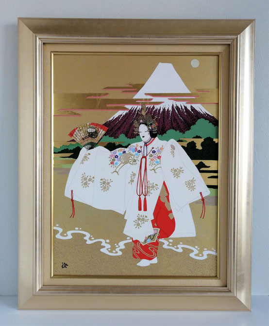 速水御舟 木版画 鬱金桜 油絵 油彩画 立体画 インテリア 額装 額縁