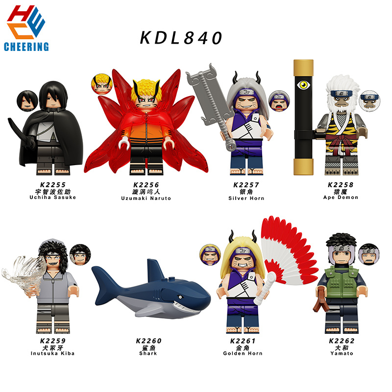 Uzumaki Naruto Kids Plastic Mini Action Figure Building Block Toys
