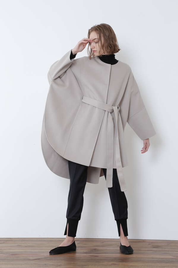 ルフィル LE PHIL ソフトウールリバーポンチョコート ピンク 1