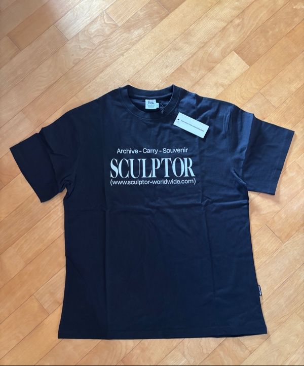 MUSINSA | SCULPTOR Classic Logo Tee Black