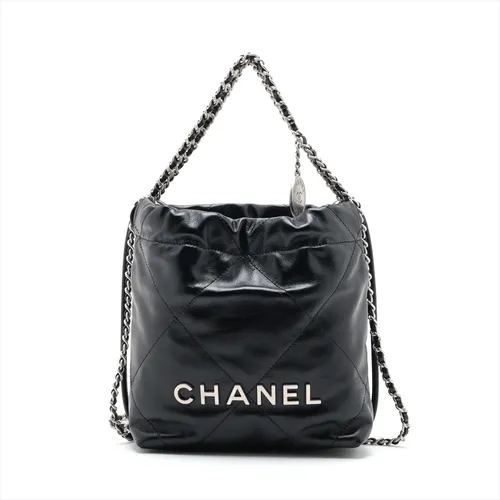 シャネル シャネル22ミニ シャイニーカーフスキン チェーンショルダー