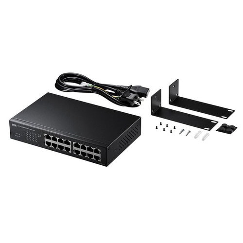 送料無料】 Giga対応スイッチングハブ 16ポート ループ検知機能つきの