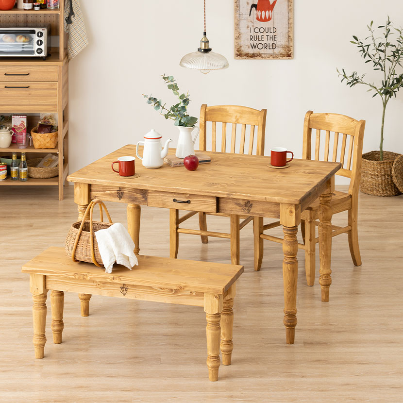 送料無料】 4人用 ダイニングテーブルセット 4点セット (幅1200mm