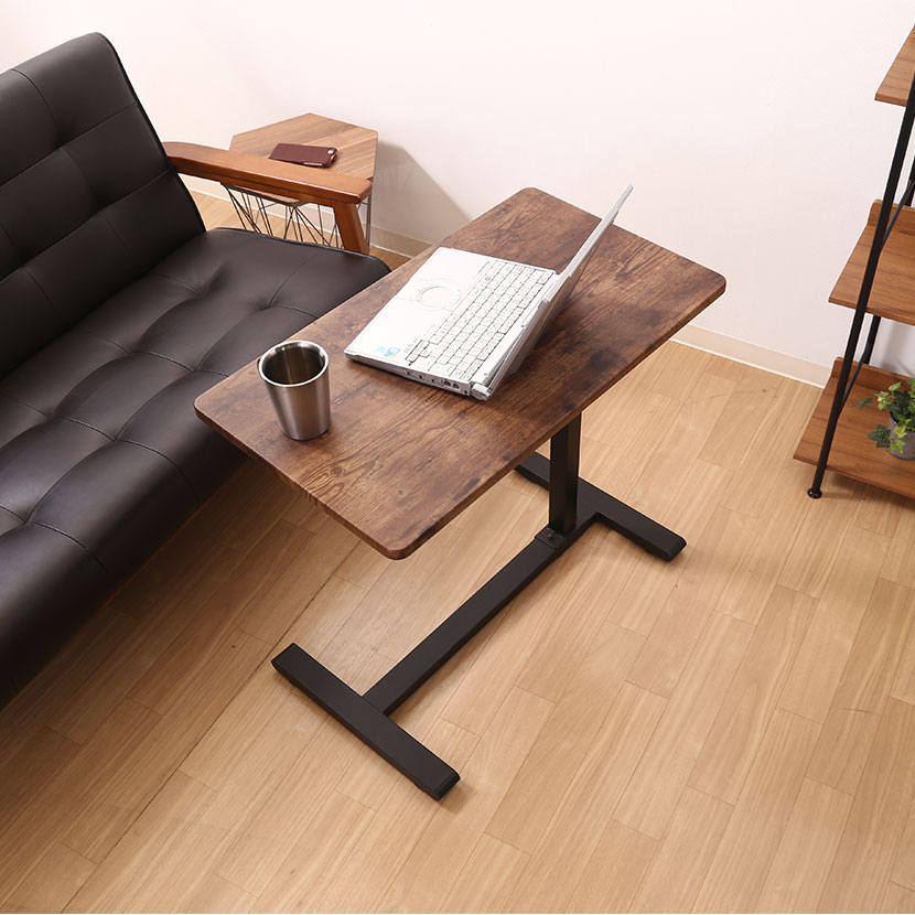 送料無料】 ガス昇降テーブル(隠しキャスター付き) ナビア 昇降