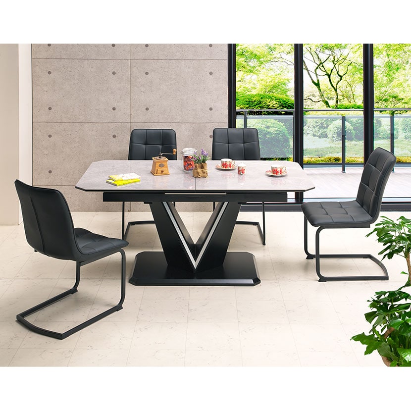 送料無料】 伸長式ダイニングテーブル セラミック天板 食卓テーブル