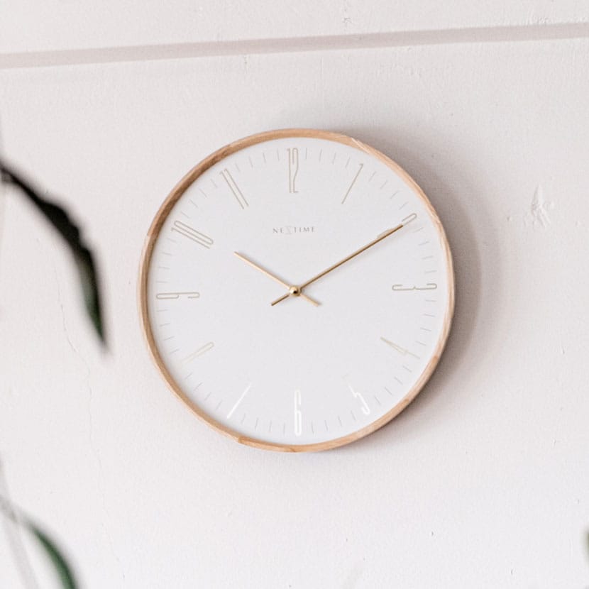 送料無料】 掛け時計 JAPANDI 秒針なし 静か 壁掛け 時計 木製